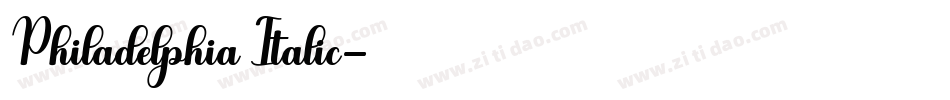 Philadelphia Italic字体转换